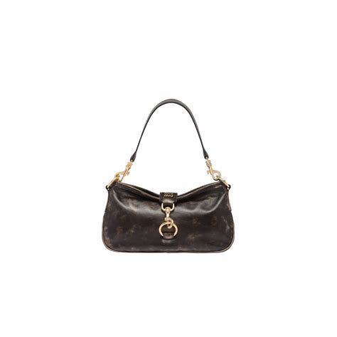 miu miu leather shoulder bag with snap hook|Women's Leather Shoulder Bags .